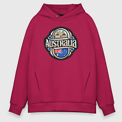 Толстовка оверсайз мужская Australia adventure, цвет: маджента