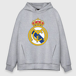 Толстовка оверсайз мужская Real madrid fc sport, цвет: меланж
