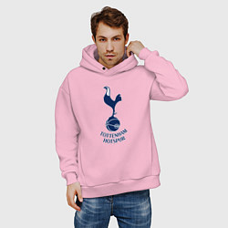 Толстовка оверсайз мужская Tottenham Hotspur fc sport, цвет: светло-розовый — фото 2