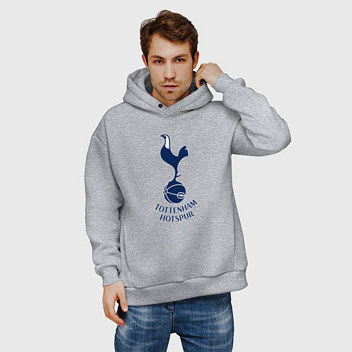 Мужское худи оверсайз Tottenham Hotspur fc sport / Меланж – фото 3