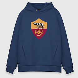 Толстовка оверсайз мужская Roma fc club, цвет: тёмно-синий