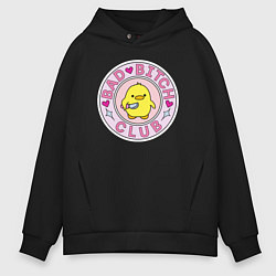 Толстовка оверсайз мужская Bad bitch club, цвет: черный