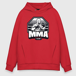 Толстовка оверсайз мужская MMA club, цвет: красный