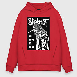 Толстовка оверсайз мужская Slipknot - hope is gone, цвет: красный