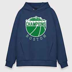 Толстовка оверсайз мужская Boston champions, цвет: тёмно-синий