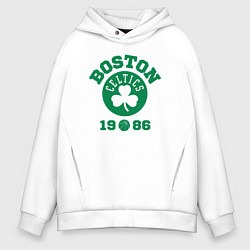 Толстовка оверсайз мужская Boston Celtics 1986, цвет: белый