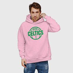 Толстовка оверсайз мужская Celtics ball, цвет: светло-розовый — фото 2