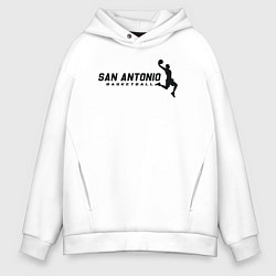 Толстовка оверсайз мужская Basketball San Antonio, цвет: белый