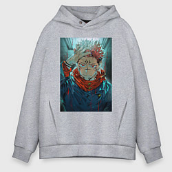 Толстовка оверсайз мужская Крутой Суккуна, цвет: меланж