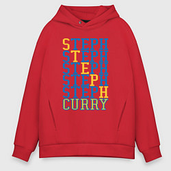 Толстовка оверсайз мужская Steph Curry, цвет: красный
