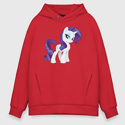Толстовка оверсайз мужская Рарити из My Little Pony в кино, цвет: красный