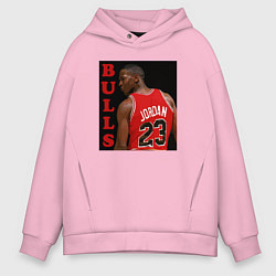 Толстовка оверсайз мужская Bulls Jordan, цвет: светло-розовый