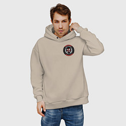 Толстовка оверсайз мужская Umbrella Security us, цвет: миндальный — фото 2