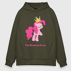 Толстовка оверсайз мужская Королева тортиков Пинки Пай, цвет: хаки