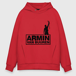 Толстовка оверсайз мужская Armin van buuren, цвет: красный