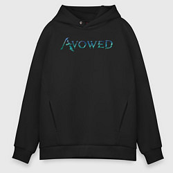 Толстовка оверсайз мужская Avowed logo, цвет: черный