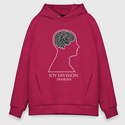 Толстовка оверсайз мужская Joy Division - Disorder, цвет: маджента