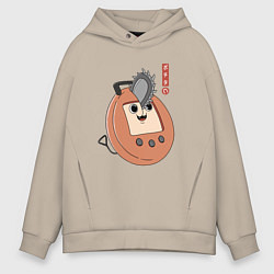 Толстовка оверсайз мужская Тамагочи Почита, цвет: миндальный