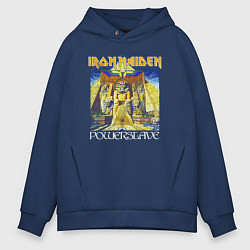 Толстовка оверсайз мужская Iron Maiden Powerslave, цвет: тёмно-синий