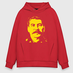 Толстовка оверсайз мужская Yellow Stalin, цвет: красный