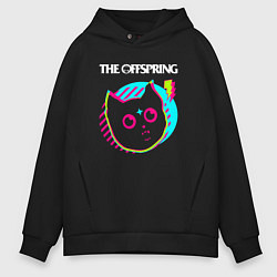 Толстовка оверсайз мужская The Offspring rock star cat, цвет: черный