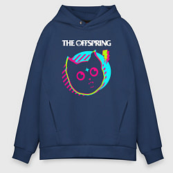 Толстовка оверсайз мужская The Offspring rock star cat, цвет: тёмно-синий