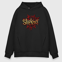 Толстовка оверсайз мужская Slipknot original, цвет: черный