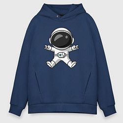 Толстовка оверсайз мужская Spaceman rock, цвет: тёмно-синий
