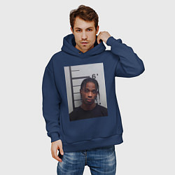 Толстовка оверсайз мужская Travis Scott magshot, цвет: тёмно-синий — фото 2