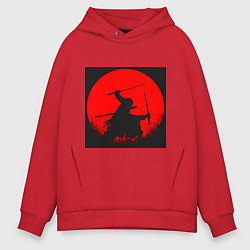 Толстовка оверсайз мужская Охотник на пиратов Зоро Ророноа, цвет: красный
