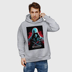 Толстовка оверсайз мужская Assassins creed классика, цвет: меланж — фото 2