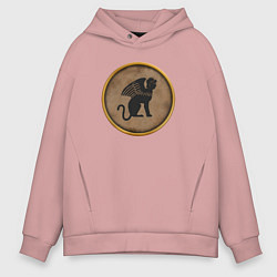 Толстовка оверсайз мужская Мятежники-эллины Rome: Total War, цвет: пыльно-розовый