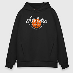 Толстовка оверсайз мужская Athletic basketball, цвет: черный