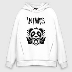 Толстовка оверсайз мужская In Flames - rock panda, цвет: белый