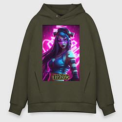 Толстовка оверсайз мужская League Of Legends Akali Kda, цвет: хаки