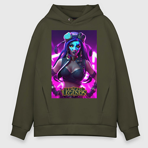 Мужское худи оверсайз League of Legends Akali Kda / Хаки – фото 1