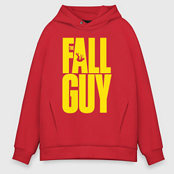 Толстовка оверсайз мужская The fall guy logo, цвет: красный