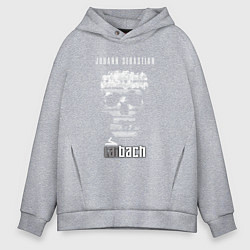 Толстовка оверсайз мужская Laibach - Skull, цвет: меланж