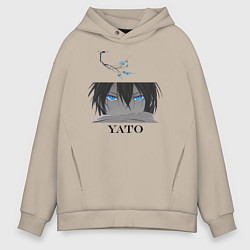Толстовка оверсайз мужская Бездомный бог Ято, цвет: миндальный
