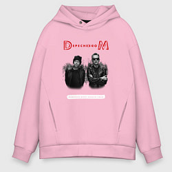 Толстовка оверсайз мужская Depeche Mode - dave and martin tour, цвет: светло-розовый