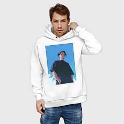 Толстовка оверсайз мужская Сугуру Гэто, цвет: белый — фото 2