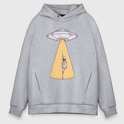Толстовка оверсайз мужская Космос за занавесом, цвет: меланж