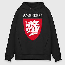 Толстовка оверсайз мужская Warhorse logo, цвет: черный