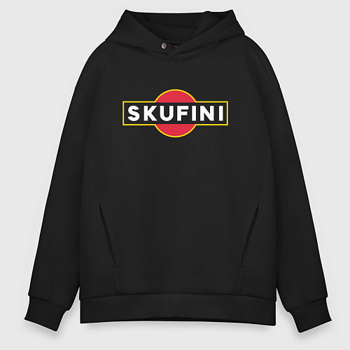 Мужское худи оверсайз Skuf - Skufini / Черный – фото 1