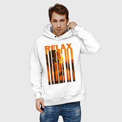 Толстовка оверсайз мужская Relax summer, цвет: белый — фото 2