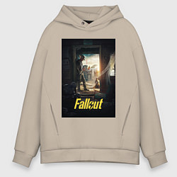 Толстовка оверсайз мужская Fallout - The Ghoul, цвет: миндальный