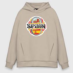Толстовка оверсайз мужская Это Испания, цвет: миндальный