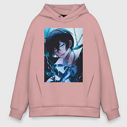 Толстовка оверсайз мужская Ванитас мемуар, цвет: пыльно-розовый