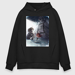 Толстовка оверсайз мужская Безработный Рудеус Грейрат, цвет: черный