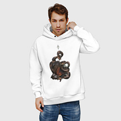Толстовка оверсайз мужская Bloodborne - Тень Ярнама, цвет: белый — фото 2